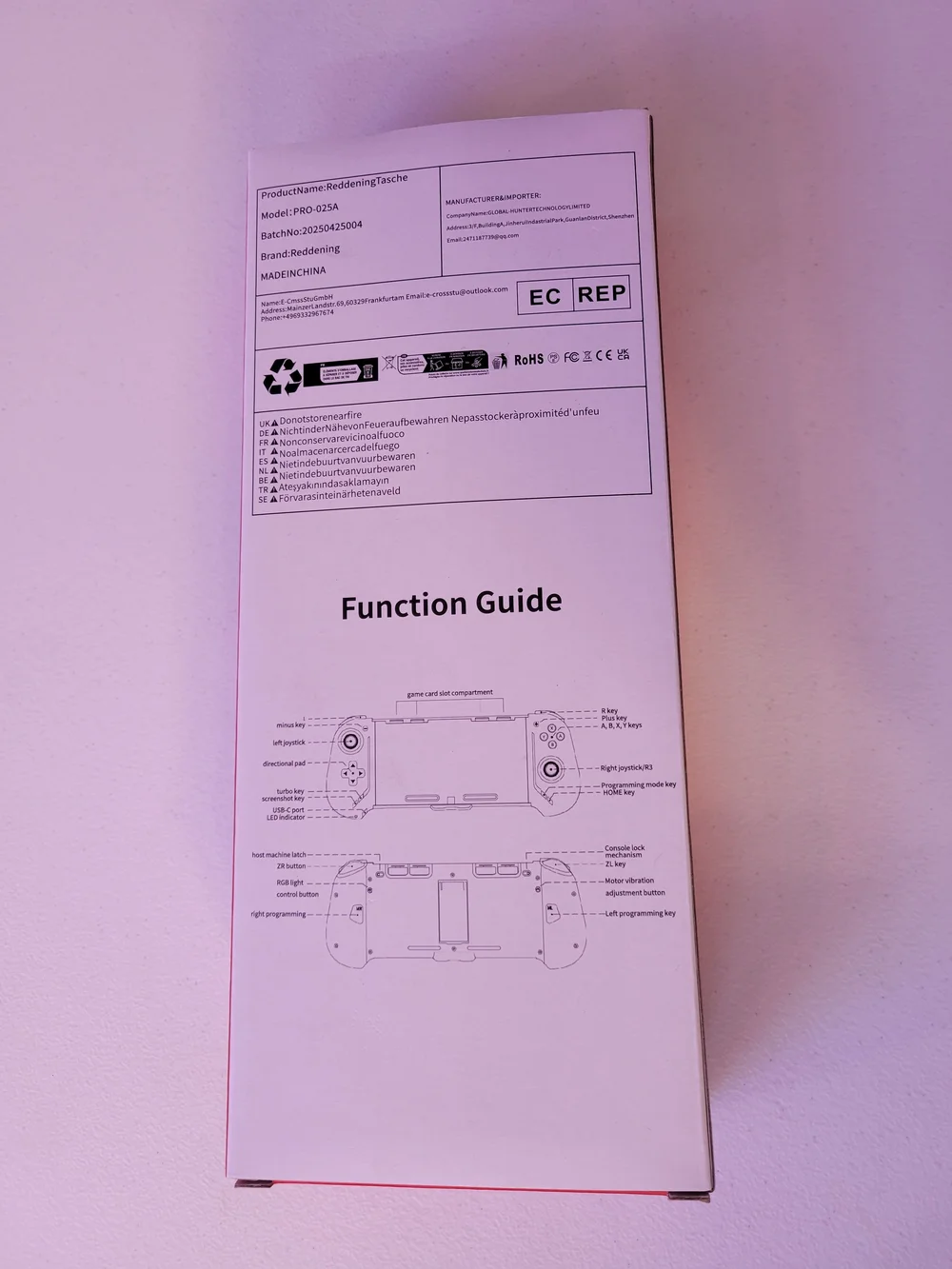 Wireless Controller - Black and Red Packaging